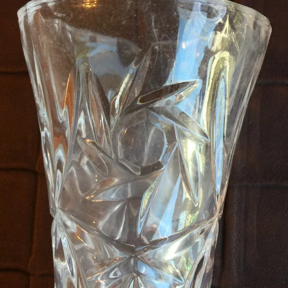 Lenox Crystal Star Pattern Bud Vase 4